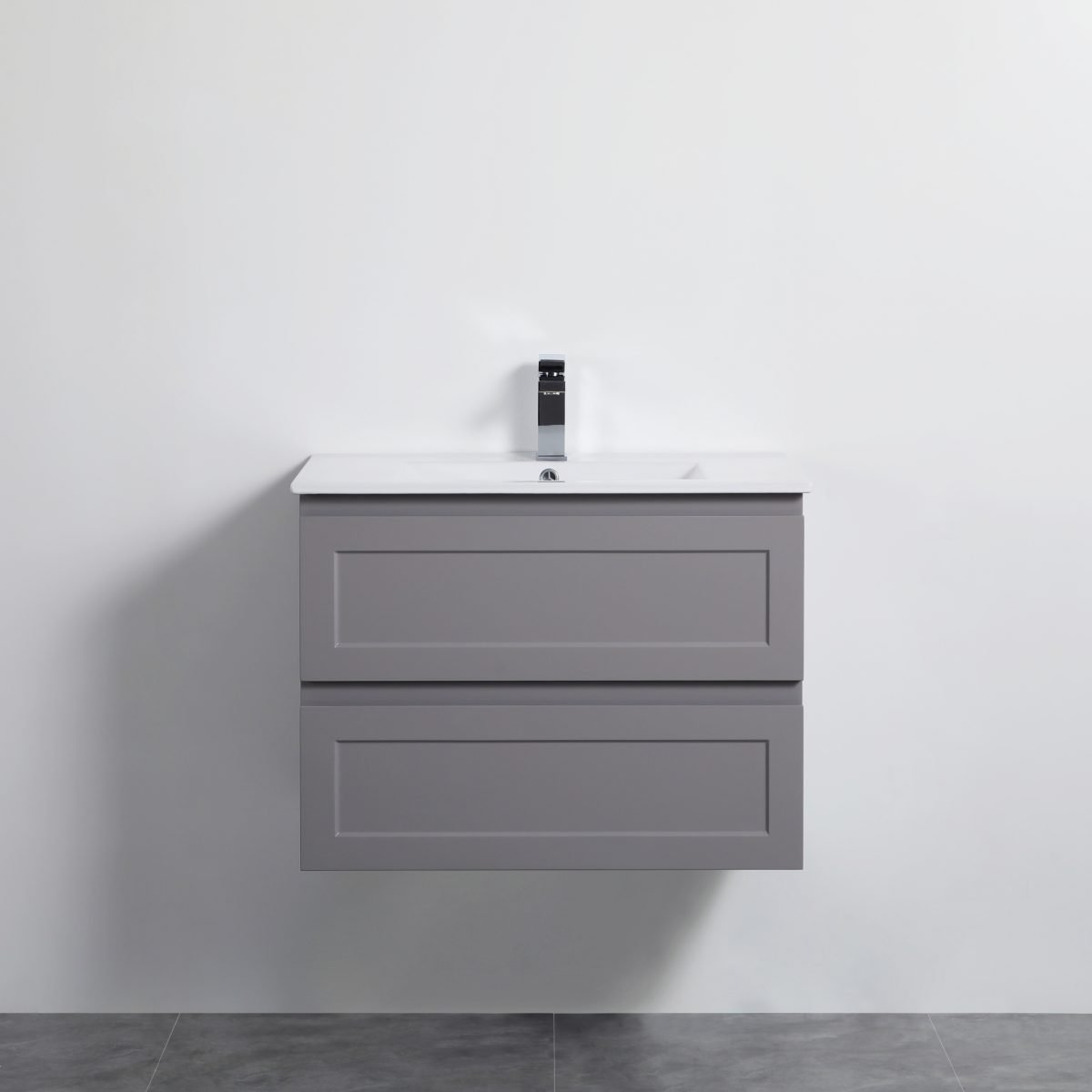 POSEIDON FMG750WH FREMANTLE WALL HUNG VANITY 750*560*460MM CABINET ONLY MATTE GREY