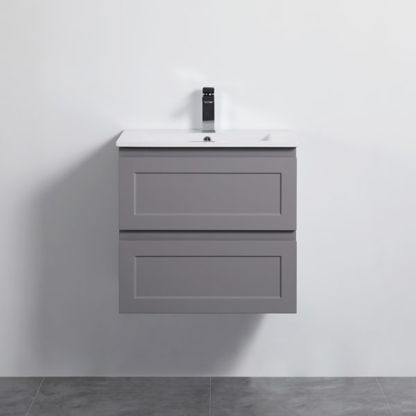 POSEIDON FMG600WH FREMANTLE WALL HUNG VANITY 600*560*460MM CABINET ONLY MATTE GREY