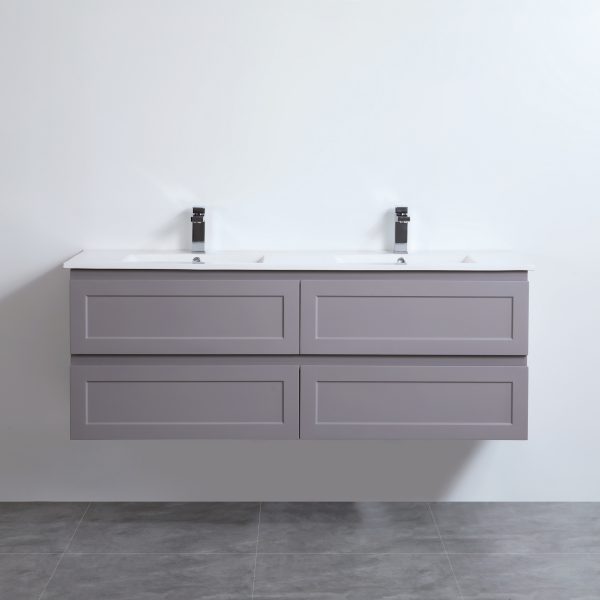 POSEIDON FMG1521WH FREMANTLE WALL HUNG VANITY 1500*560*460MM CABINET ONLY MATTE GREY