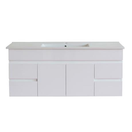 POSEIDON M154WH STANDARD MDF WALL HUNG VANITY 1500*500*460MM CABINET ONLY GLOSS WHITE