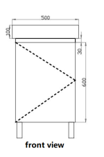 POSEIDON M53LG-CT SLIM PDF FLOOR STANDING VANITY 500*850*325MM CABINET WITH CERAMIC TOP GLOSS WHITE