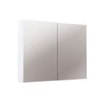 POSEIDON PPSV900 PVC SHAVING CABINET DOUBLE DOORS 900L*750H*150DMM GLOSS WHITE