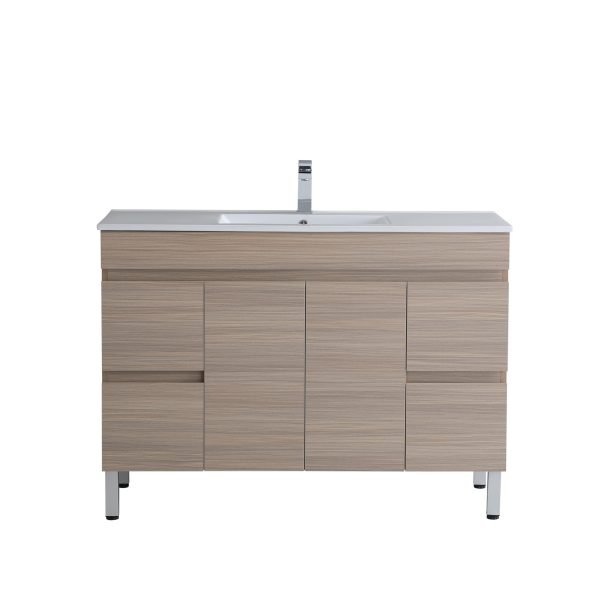 POSEIDON OAK1200-LG STELLA FLOOR STANDING VANITY 1200*860*460MM CABINET ONLY FOR SINGLE BOWL TOP NATURAL OAK
