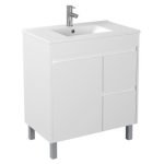 POSEIDON P74RLG STANDARD PVC FLOOR STANDING VANITY 750*460*880MM CABINET ONLY GLOSS WHITE