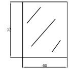 POSEIDON PM6075 PENCIL EDGE MIRROR 600*750MM