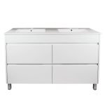 POSEIDON MW1546LG QUBIST MDF FLOOR STANDING VANITY FOUR DRAWERS 1490*830*460MM CABINET ONLY MATTE WHITE