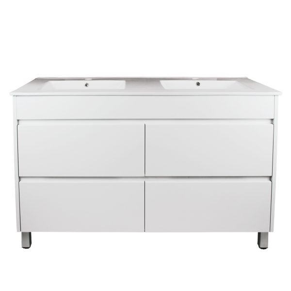 POSEIDON MW1546LG QUBIST MDF FLOOR STANDING VANITY FOUR DRAWERS 1490*830*460MM CABINET ONLY MATTE WHITE