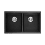 POSEIDON QKS8145D-MB QUARTZ UNDERMOUNT KITCHEN SINK 813*457.241MM MATTE BLACK