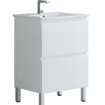 POSEIDON RIVA600L RIVA FLOOR STANDING VANITY 590*455*830MM GLOSS WHITE