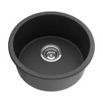 POSEIDON QKS4141-MB QUARTZ UNDERMOUNT KITCHEN SINK 410*410*210MM MATTE BLACK