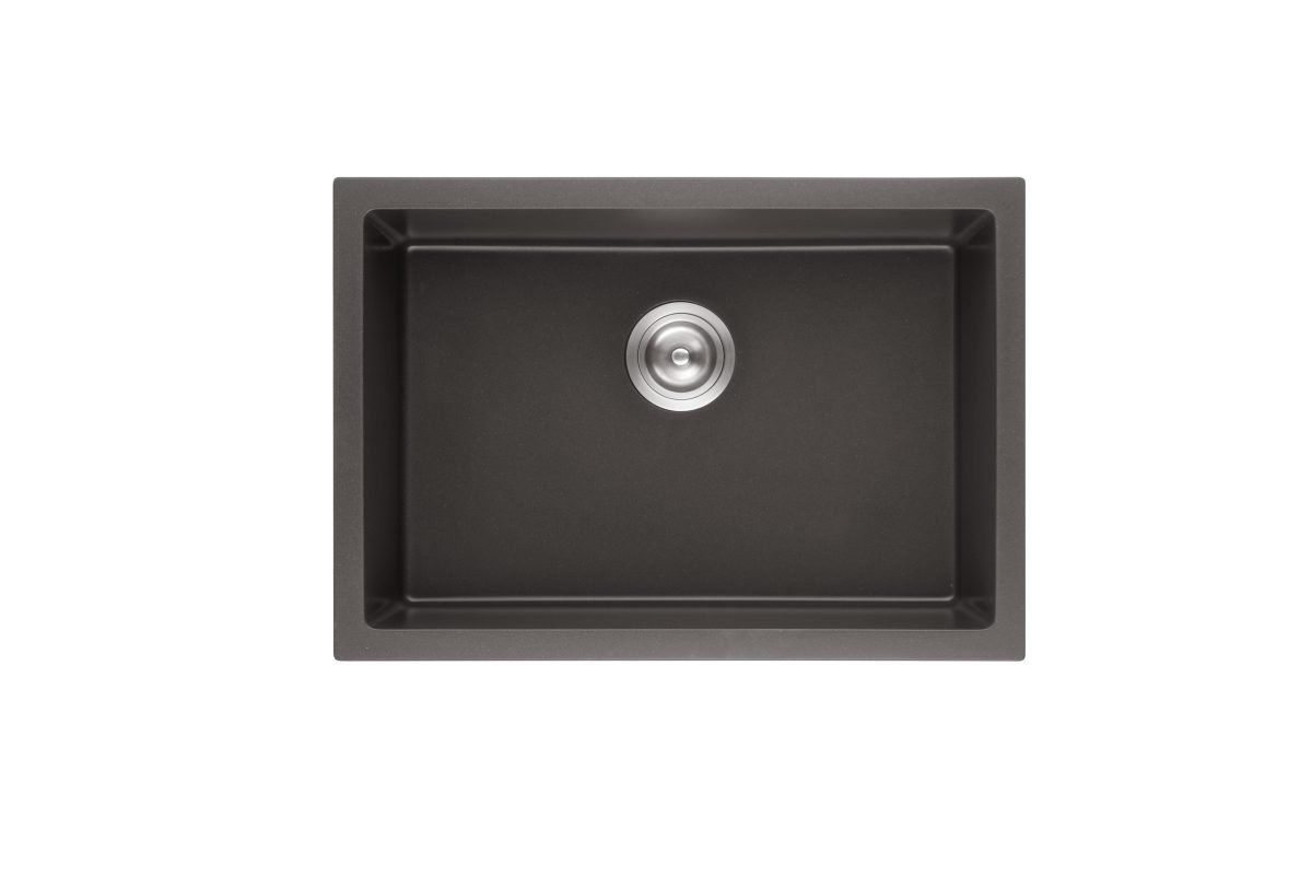 POSEIDON QKS7346-MB QUARTZ UNDERMOUNT KITCHEN SINK 730*460*226MM MATTE BLACK