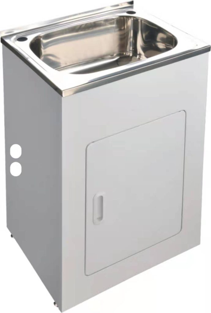 POSEIDON SLT555 35 LITRES STAINLESS LAUNDRY TUB 455*555*870MM STAINLESS STEEL