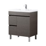 POSEIDON EV74LL-DB EVIE PVC FLOOR STANDING VANITY LEFT SIDE DRAWERS 750*860*460MM CABINET ONLY OAK