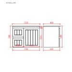 POSEIDON AC74LW-MW ACACIA SHAKER WALL HUNG VANITY LEFT SIDE DRAWERS 750*460*560MM CABINET ONLY MATTE WHITE