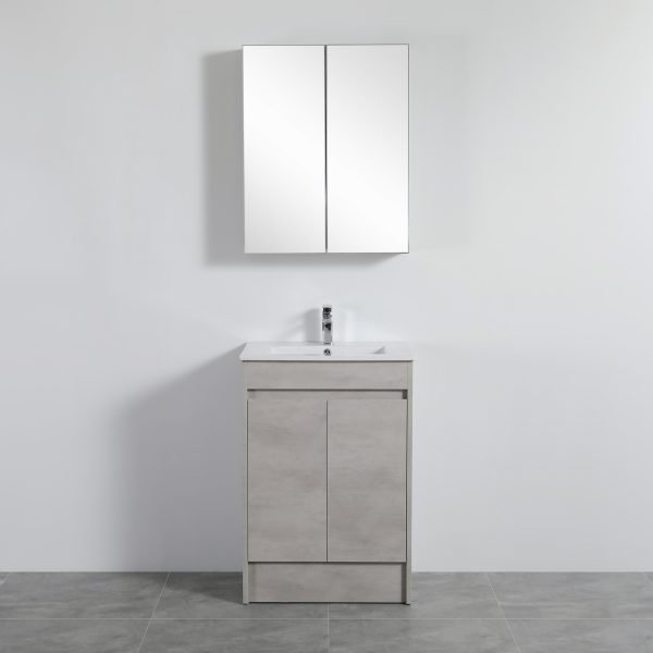 POSEIDON NCSV600 NOVA SHAVING CABINET 600*750*155MM CONCRETE GREY