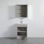 POSEIDON NCSV600 NOVA SHAVING CABINET 600*750*155MM CONCRETE GREY