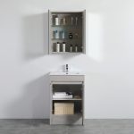 POSEIDON NCSV600 NOVA SHAVING CABINET 600*750*155MM CONCRETE GREY