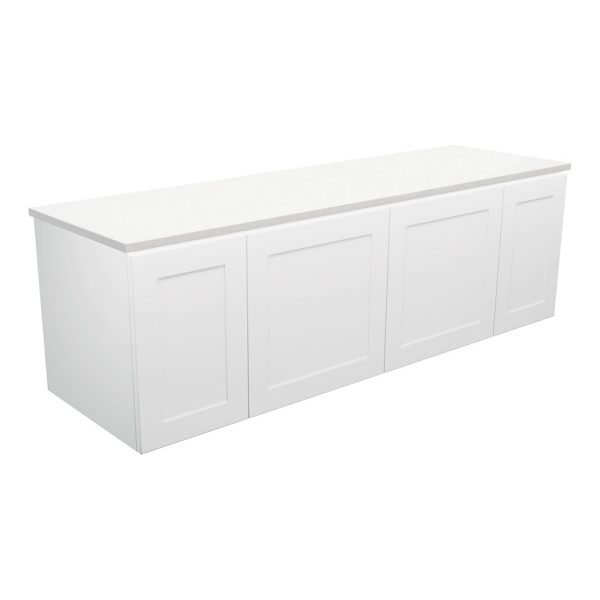 FIENZA 150M MILA WALL HUNG VANITY 1500 CABINET ONLY SATIN WHITE