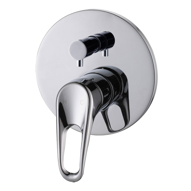FIENZA 212102 LOOP WALL MIXER WITH DIVERTER CHROME