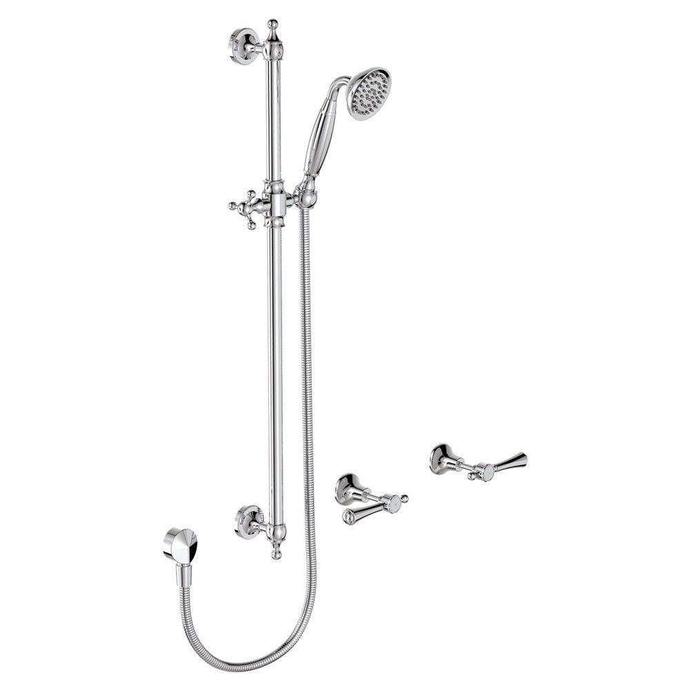 FIENZA 339103 LILLIAN LEVER RAIL SHOWER SET CHROME AND COLOURED