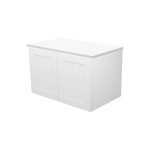 FIENZA 75M MILA WALL HUNG VANITY 750 CABINET ONLY SATIN WHITE