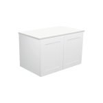 FIENZA 75M MILA WALL HUNG VANITY 750 CABINET ONLY SATIN WHITE