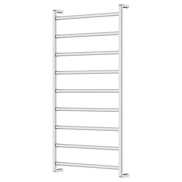 FIENZA 89060120 KOKO HEATED TOWEL RAIL 600 X 1200MM CHROME & MATTE BLACK