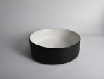 UDBK OR-524B-TMB ORBIT ROUND ABOVE COUNTER BASIN MATTE WHITE & BLACK