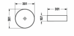 POSEIDON PA3011MW ABOVE COUNTER BASIN 301*301*107MM MATTE WHITE