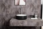 UDBK OR-524B-TMB ORBIT ROUND ABOVE COUNTER BASIN MATTE WHITE & BLACK