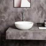 UDBK OR-435W-TMW ORBIT ROUND TEXTURED ABOVE COUNTER BASIN MATTE WHITE