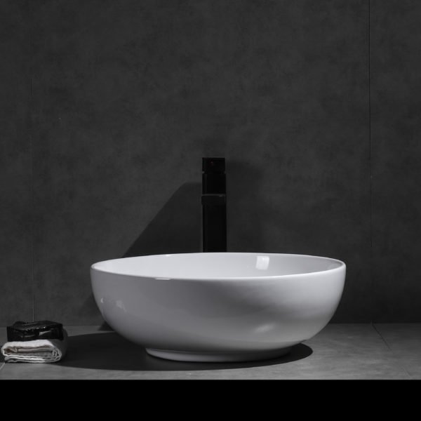 UDBK LR-435 LUNAR ABOVE COUNTER BASIN GLOSS WHITE