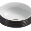 POSEIDON PA4343BW ABOVE COUNTER ART BASIN 435*435*145MM MATTE BLACK & WHITE