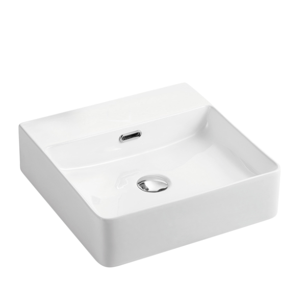 POSEIDON PW4242NTH WALL HUNG BASINS 425*425*130MM GLOSS WHITE