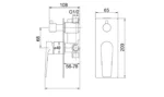 INSPIRE Z13DSM ZEVIO SHOWER/BATH WALL DIVERTER MIXER CHROME AND COLOURED