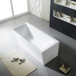 POSEIDON AVIS CORNER ACBT BACK TO WALL BATHTUB GLOSS WHITE