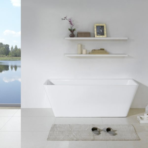 POSEIDON AVIS ABT-NF BACK TO WALL BATHTUB GLOSS WHITE