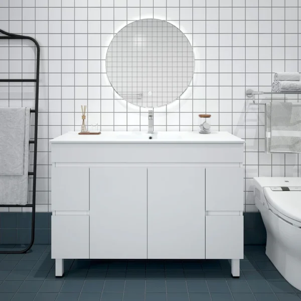 UNICASA BIP-120L-GW BIANCA FREESTANDING PVC VANITY 1200MM GLOSS WHITE