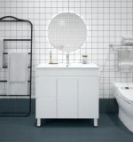 UNICASA BIP-90L-GW BIANCA FREESTANDING PVC VANITY 900MM GLOSS WHITE