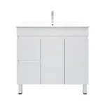 UNICASA BIP-90L-GW BIANCA FREESTANDING PVC VANITY 900MM GLOSS WHITE