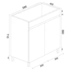 UNICASA BIP-60L-GW BIANCA FREESTANDING PVC VANITY GLOSS WHITE
