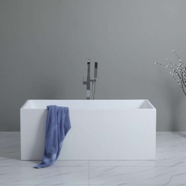 POSEIDON THEO THBT-NF BACK TO WALL BATHTUB GLOSS WHITE