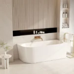 UNICASA NO-W NOVA RIGHT/LEFT CORNER ULTRA THIN BATH GLOSS WHITE