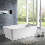 POSEIDON QUBIST FREE STANDING BATHTUB GLOSS WHITE