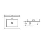 UNICASA BIP-60L-GW BIANCA FREESTANDING PVC VANITY GLOSS WHITE