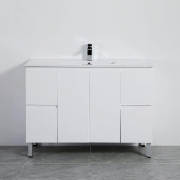 POSEIDON X-P124LG X-PVC FREE STANDING VANITY GLOSS WHITE