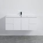 POSEIDON X-P124WH X-PVC WALL HUNG VANITY GLOSS WHITE