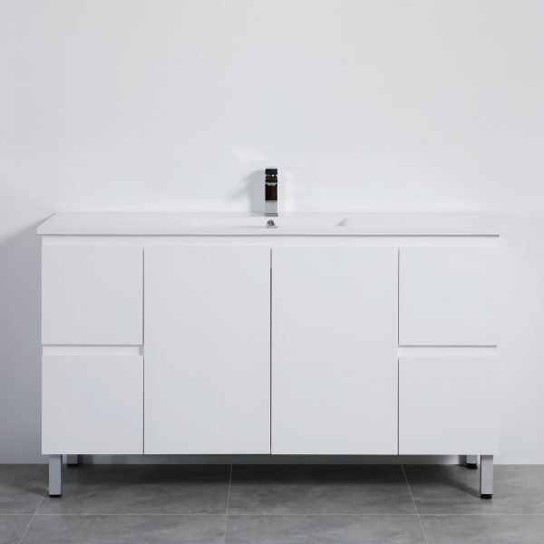 POSEIDON X-P154LG X-PVC FREE STANDING VANITY GLOSS WHITE