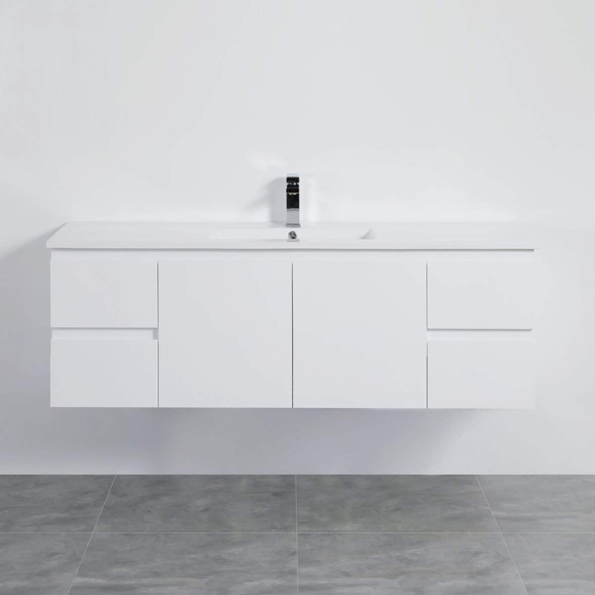 POSEIDON X-P154WH X-PVC WALL HUNG VANITY GLOSS WHITE