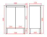 POSEIDON X-P63LG X-PVC FREE STANDING VANITY GLOSS WHITE